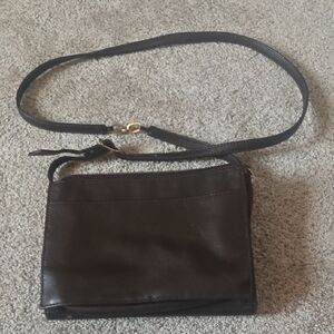 Elegant Black Leather Crossbody Bag